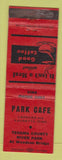 Matchbook Cover - Park Cafe Tehama County River Park Corning CA?