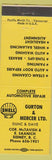 Matchbook Cover - Gurton Mercer Shell oil gas Sidney BC