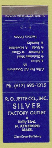 Matchbook Cover - Silver Factory Outlet North Attleboro MA Jewelry