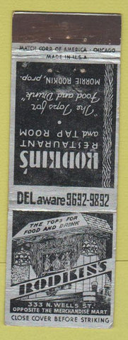 Matchbook Cover - Rodkin's Restaurant Chicago IL  WEAR