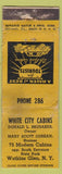 Matchbook Cover - White City Cabins Watkins Glen NY Advance WORN