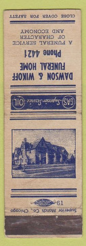 Matchbook Cover - Dawson Wikoff Funeral Home Decatur IL