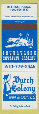 Matchbook Cover - Dutch Colony Inn Suites Reading PA