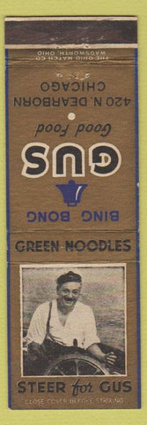 Matchbook Cover - Bing Bong Gus Restaurant Chicago IL