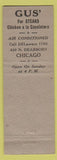 Matchbook Cover - Bing Bong Gus Restaurant Chicago IL