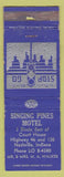 Matchbook Cover - Singing Pines Motel Nashville IN WEAR