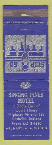 Matchbook Cover - Singing Pines Motel Nashville IN WEAR