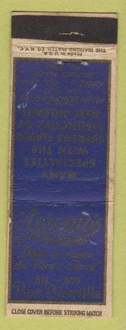 Matchbook Cover - Arnaud's Restaurant New Orleans LA WEAR
