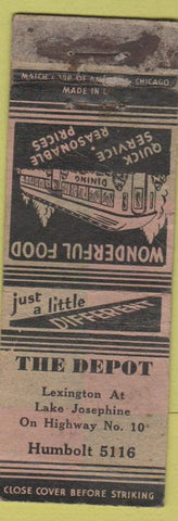 Matchbook Cover - The Depot Lake Josephine POOR STRIKER