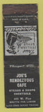 Matchbook Cover - Joe's Rendezvous Cafe Los Angeles CA WORN