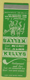 Matchbook Cover - Kellys Restaurant Bar New York City
