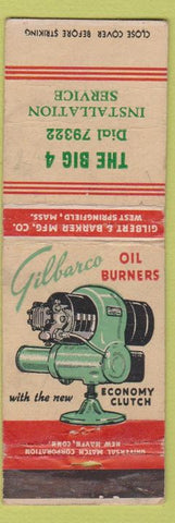 Matchbook Cover - Gilbarco Oil Burners The Big 4 WEAR