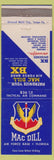 Matchbook Cover - Mac Dill Air Force Base Florida FL BX