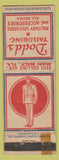 Matchbook Cover - Dodd's Tailoring Men's Clothes Miami Beach FL Uniforms WORN