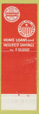 Matchbook Cover - Thrift Corner Home Savings Loan Youngstown OH