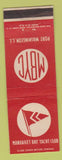 Matchbook Cover - Manhassset Bay Yacht Club Port Washington LI