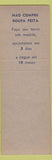Matchbook Cover - Organizacao Rex Men's Clothes on Credit Brazil SAMPLE