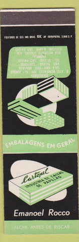 Matchbook Cover - Emanoel Rocco General Packaging Sao Paulo Brazil SAMPLE