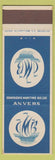 Matchbook Cover - Compagnie Maritime Belge Anvers Brussels Bruxelles