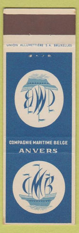 Matchbook Cover - Compagnie Maritime Belge Anvers Brussels Bruxelles