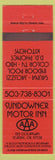 Matchbook Cover - Sundowner Motor Inn Seaside OR