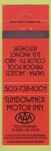 Matchbook Cover - Sundowner Motor Inn Seaside OR