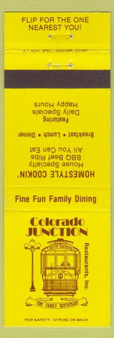 Matchbook Cover - Colorado Junction Restaurants Denver Lakewood Golden CO