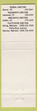 Matchbook Cover - Colorado Junction Restaurants Denver Lakewood Golden CO
