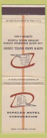 Matchbook Cover - Sun N Sand Hotel Court Daytona Beach FL