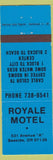 Matchbook Cover - Royale Motel Seaside OR