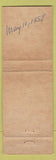 Matchbook Cover - Clemen's Motel Albany NY WORN