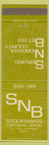 Matchbook Cover - Stockman's National Bank Lusk WY