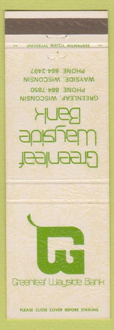 Matchbook Cover - Greenleaf Wayside Bank WI
