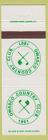 Matchbook Cover - Owasco Country Club Auburn NY