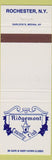 Matchbook Cover - Ridgemont Country Club Rochester NY