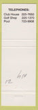 Matchbook Cover - Ridgemont Country Club Rochester NY