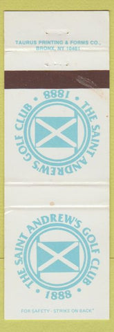 Matchbook Cover - Saint Andrews Golf Club Hastings on Hudson NY