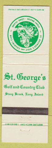 Matchbook Cover - St George's Golf Country Club Stony Brook LI NY