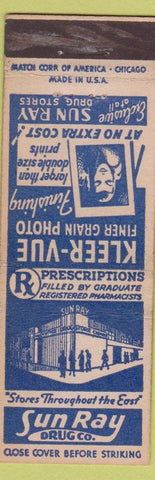 Matchbook Cover - Sun Ray Drug Co