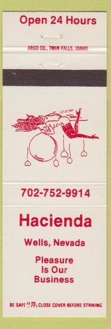 Matchbook Cover - Hacienda Wells NV girlie