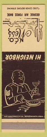 Matchbook Cover - NCO Mess George Air Force Base