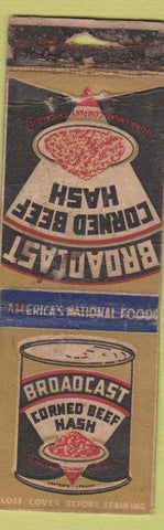 Matchbook Cover - Broadcast Corned Beef Hash WORN