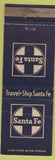 Matchbook Cover - Santa Fe Railroad CREASE