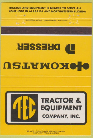 Matchbook Cover - Komatsu Dresser Tractors Birmingham AL Mobile 40 Strike