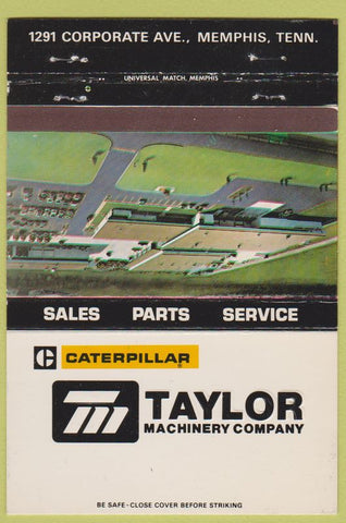 Matchbook Cover - Taylor Caterpillar Tractors Memphis TN 40 Strike