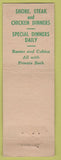 Matchbook Cover - Cascade Lodge Cabins Saco ME feature