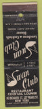 Matchbook Cover - Swan Club New York City