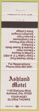 Matchbook Cover - Ashland Motel Ashland OR