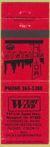 Matchbook Cover - West Wind Motel Newport OR