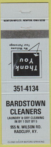 Matchbook Cover - Bardstown Cleaners Radcliff KY blue